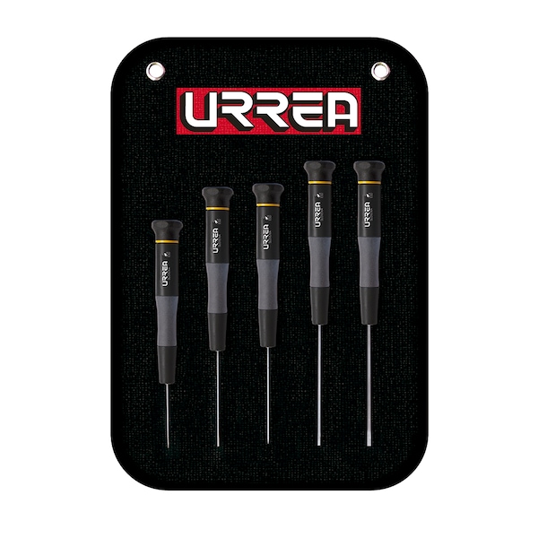 ESD Bimaterial Precision Screwdrivers set of 5 pieces (slotted type).